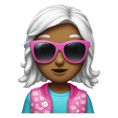 HELLO KITTY wearing sunglasses sticker