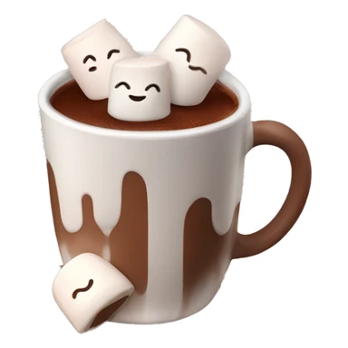 Hot chocolate with marshmallows  sticker