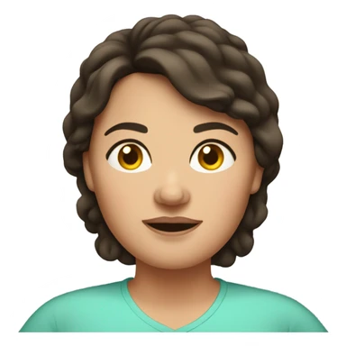 Fat middle aged brunette woman  sticker