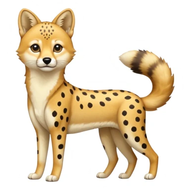 Cheetah-Dingo-Jackal-Civet-serval-shiba-inu-hybrid, full body sticker