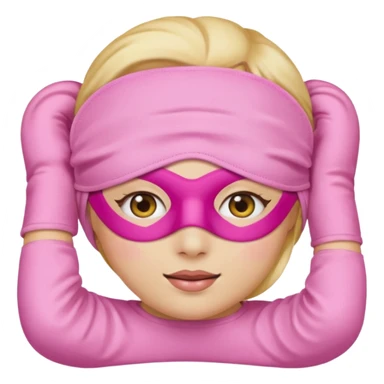  pink sleep mask face emji sticker