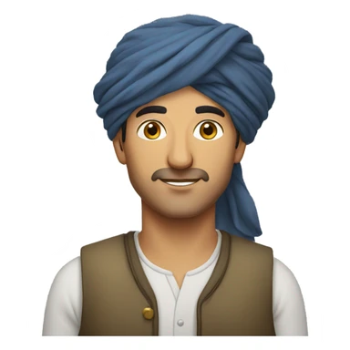 Kurdish man with turban sticker