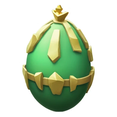 dofus game egg green with crown sticker