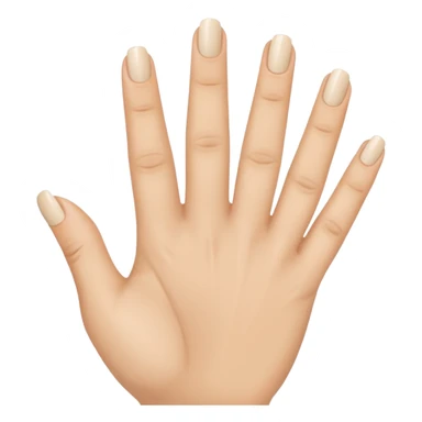 Hand with all fingers up except ring finger sticker