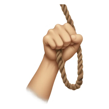 emoji hands pulling a rope tightly sticker