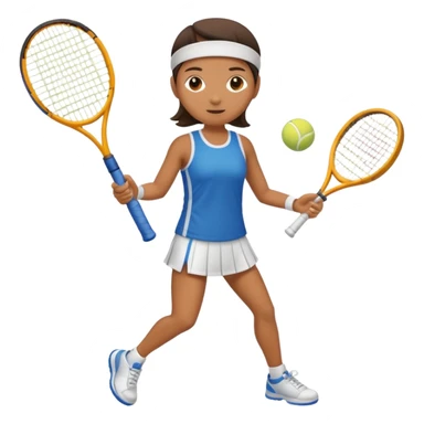 High resolution full body of a tennis player with just a one racket  sticker