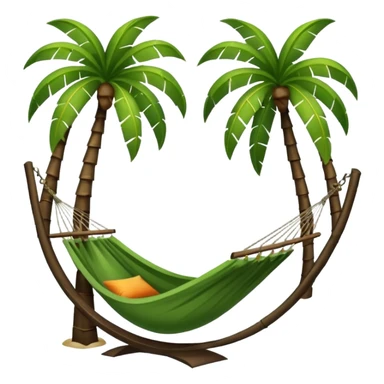 palm tree with hammock in Volcano Island sticker