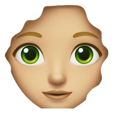 Blonde girl with long curly hair with green eyes sticker