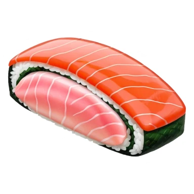sushi piece light pink  sticker
