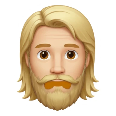 blonde long hair bearded man sticker