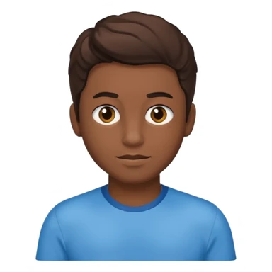 Crie um menino com cabelo castanho escuro com os olhos azuis sticker