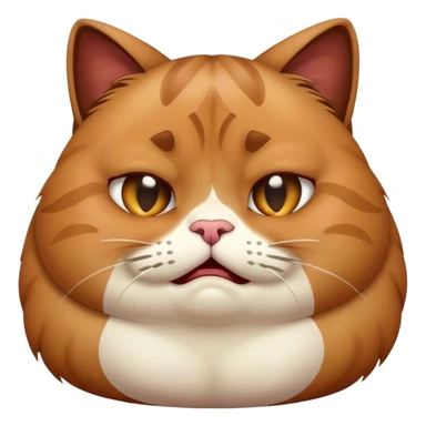 fat cat crying  sticker