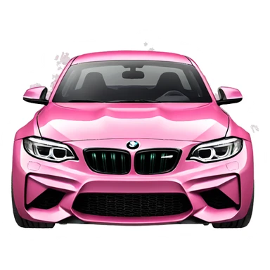Pink BMW m2 with snow  sticker