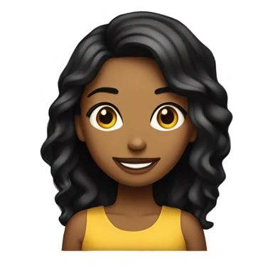 chica con cabello en la frente negro, de tez un poco morena sticker