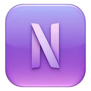 Netflix aesthetic "N" logo in pastel purples sticker