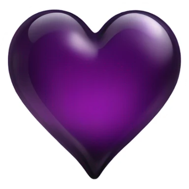 glass dark purple heart  sticker