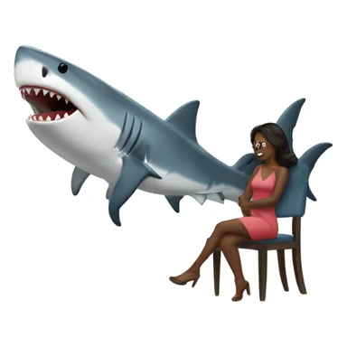 Shark on date night  sticker