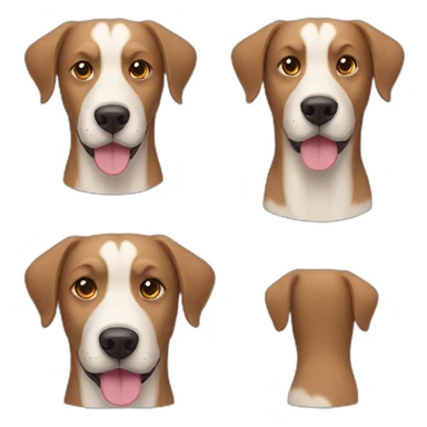brown dog husky labrador sticker