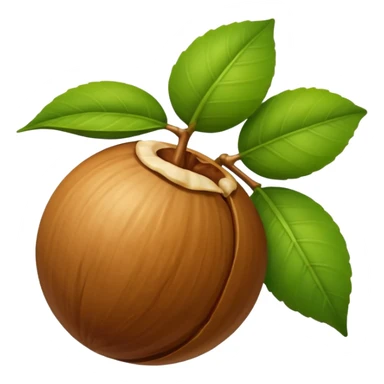 macadamia nut with leaves sticker