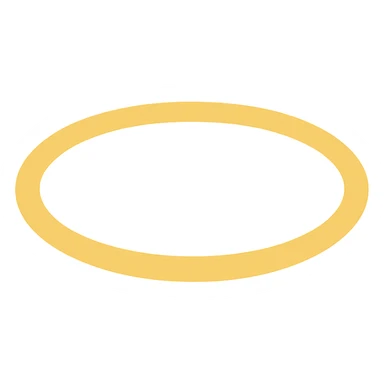 minimalist saint halo, thin golden circle, flat style sticker