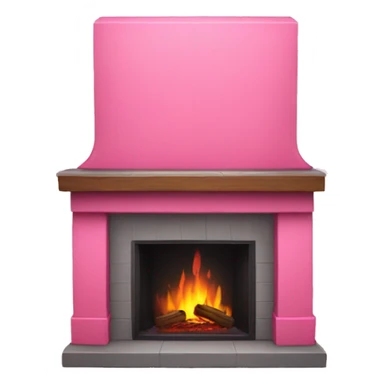Pink fire place sticker