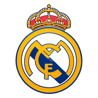 Real Madrid club logo emoji style with vibrant colors sticker