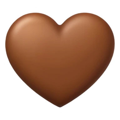 Brown heart sticker