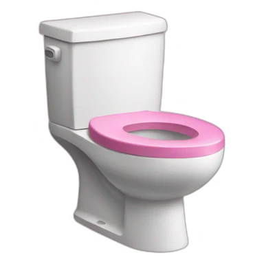 Pink toilet sticker