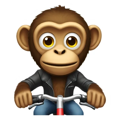 A monkey on a bicycle simulator sticker