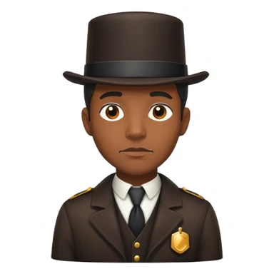 Black Detective with a tophat sticker