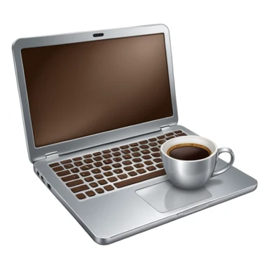 work silver laptop with coffee sticker