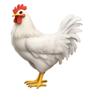 Chicken eating fried chicken sticker