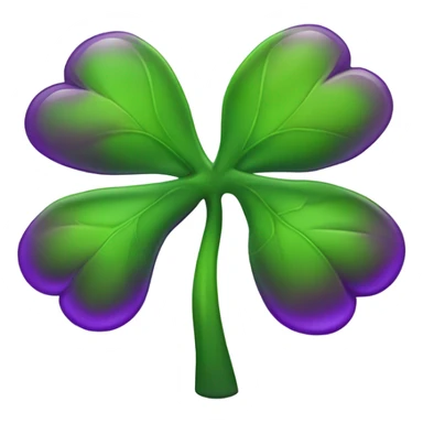Four leaf purple clover sticker