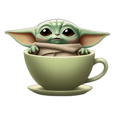 Baby yoda with thé mandalorian sticker