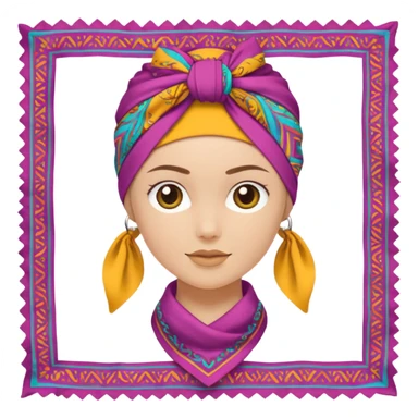 patterned bandana headscarf  sticker