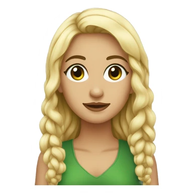 mulher loira de olhos verdes sticker