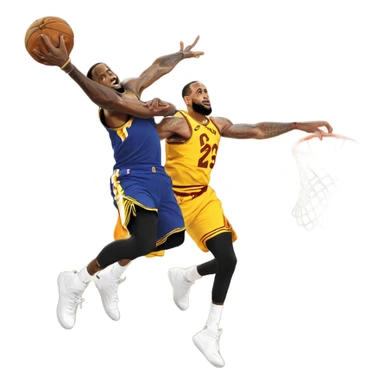 Curry dunking on LeBron James  sticker
