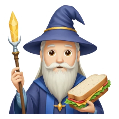 wizard making sandwich sticker