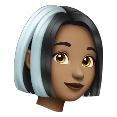 alice in wonderland black and short hair sticker