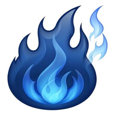 can you make me a dark blue fire emoji pls sticker