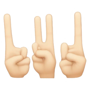 3 fingers down and two middle finger up sticker