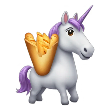 Licorne avec un baguette magic a la place de la corne sticker