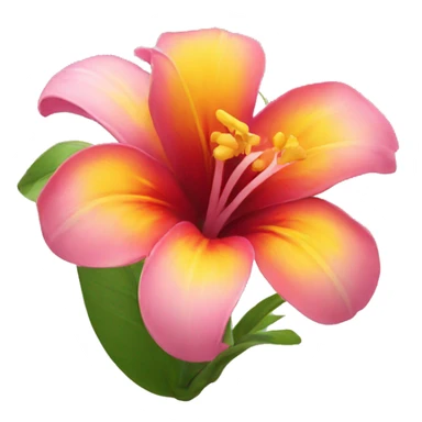 Tropical flower sticker