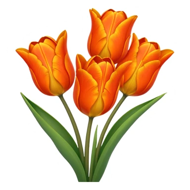 Orange tulips sticker
