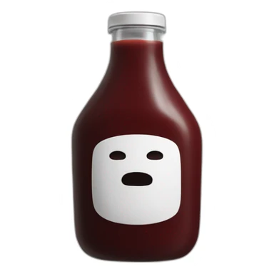 Regular Dark Ketchup Bottle no face sticker
