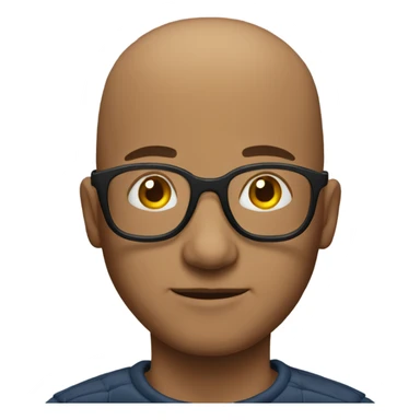 Bald man with glases sticker