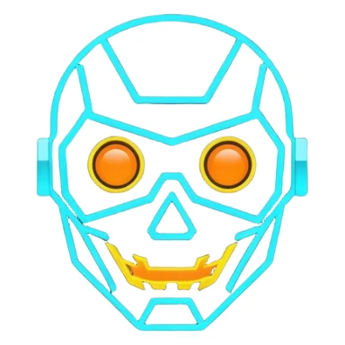 Create an image for VIBE25-04 80's retro Halloween Tron  sticker