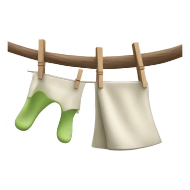 Washing line with  sticker