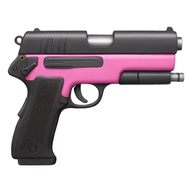 pink gun sticker