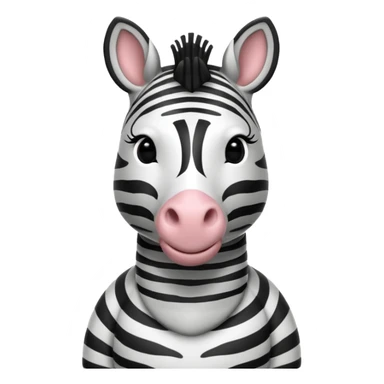 A zebra listening to music sticker